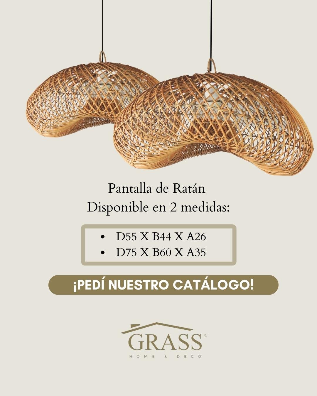 Pantalla de Ratán Cansu 75x60x35 - Image 2