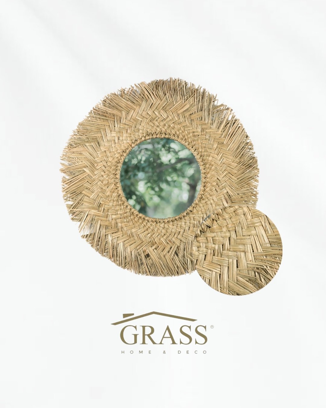 Espejo Colgante de Seagrass Emre 70x30 - Image 2