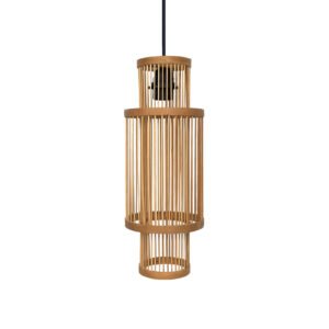 PANTALLA PARA LAMPARA DE TECHO FIBRAS NATURALES BAMBOO BAMBU