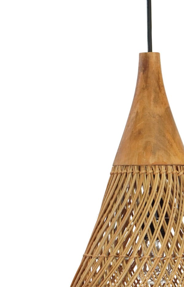 lampara de techo con madera maciza