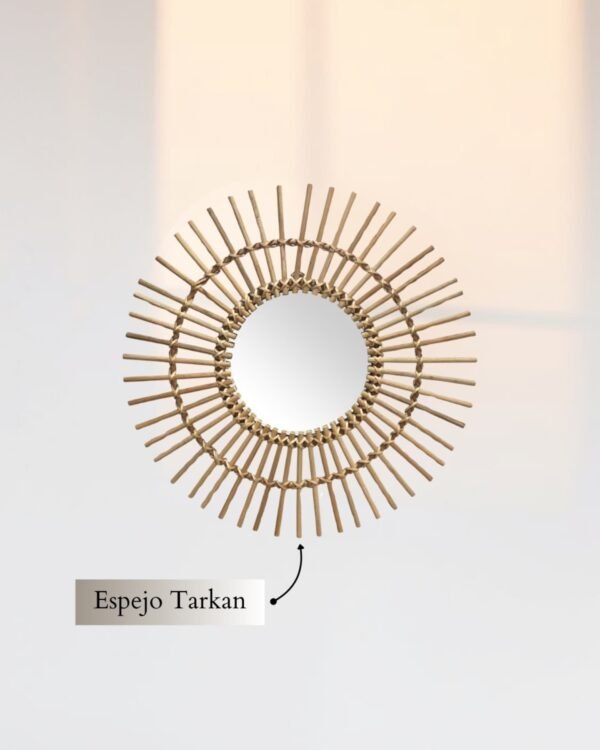 Espejo Colgante de Ratán Tarkan 50x20 - Image 2