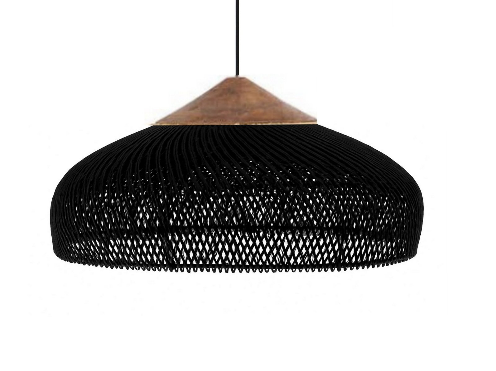 Pantalla de Ratán Fatma Black 50x25