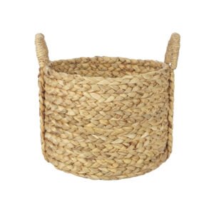 CESTO CONTENEDOR DE WATER HYACINTH (JACINTO) CON MANIJAS