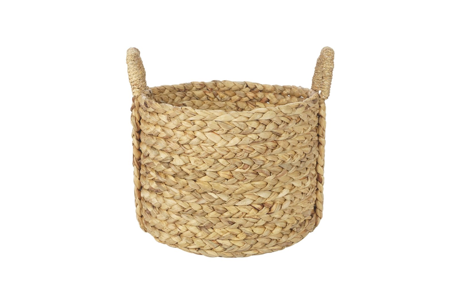 CESTO CONTENEDOR DE WATER HYACINTH (JACINTO) CON MANIJAS